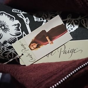 Charlie Paige NWT Dark Brown Zip Front Sweater Dress size XL